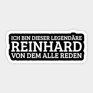 Reinhard Funny Saying Birthday First Name Sticker